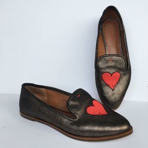 ED Ellen DeGeneres Kamada Love Loafer Gold Shimmer